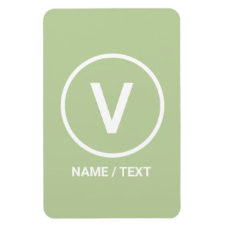 V for Vegan diet logo natural personalized Magnet