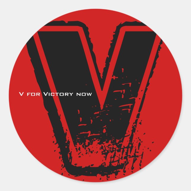 V For Victory Sticker 6 (Front)
