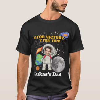 V For Victory V For Fun Astronaut Boy Birthday T-Shirt