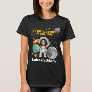 V For Victory V For Fun Astronaut Boy Birthday T-Shirt