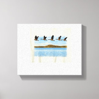 V-Formation Flight Canvas Print
