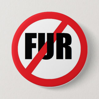 V-fur 3 Inch Round Button