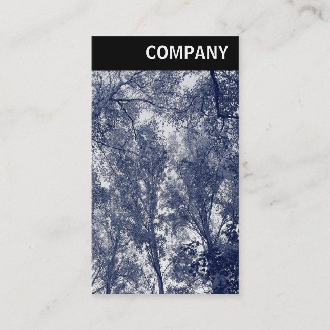 V Header - Blue Autumn Business Card (Front)