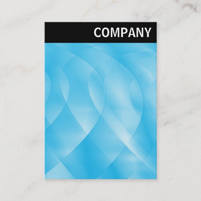 V Header - Blue Curves Business Card (Front)