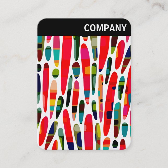 V Header - Collaged Colour Splash 150222 Business Card (Front)