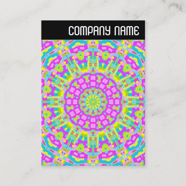 V Header - Colourful Kaleidoscope 01 Business Card (Front)