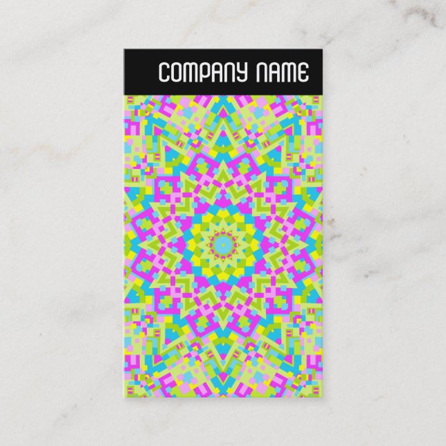 V Header - Colourful Kaleidoscope 02 Business Card (Front)