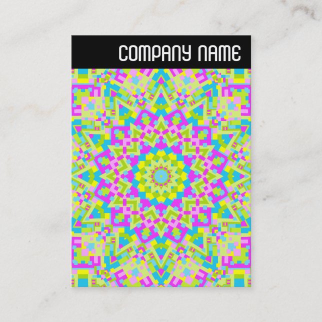 V Header - Colourful Kaleidoscope 02 Business Card (Front)