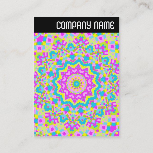 V Header - Colourful Kaleidoscope 04 Business Card (Front)