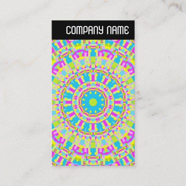 V Header - Colourful Kaleidoscope 06 Business Card (Front)