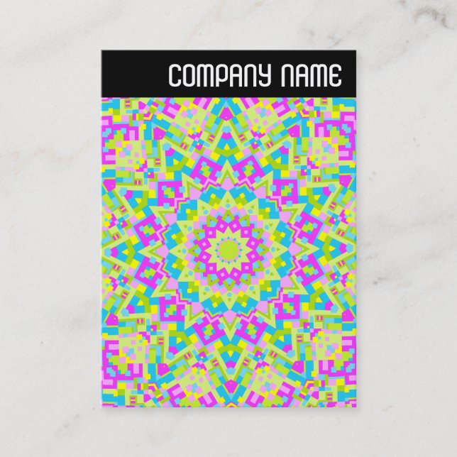 V Header - Colourful Kaleidoscope 07 Business Card (Front)