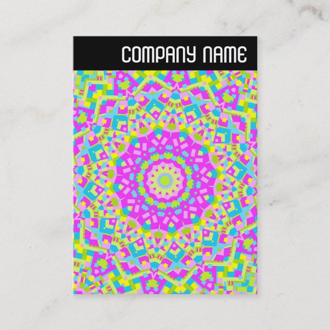 V Header - Colourful Kaleidoscope 08 Business Card (Front)