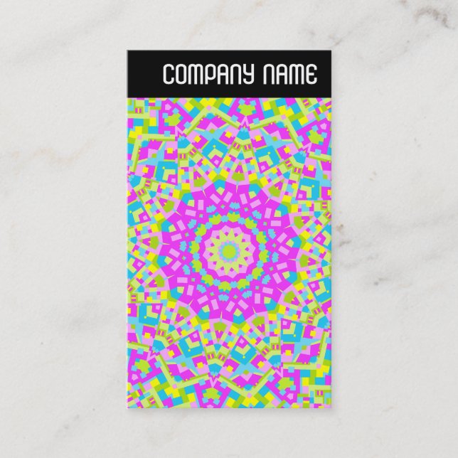 V Header - Colourful Kaleidoscope 08 Business Card (Front)