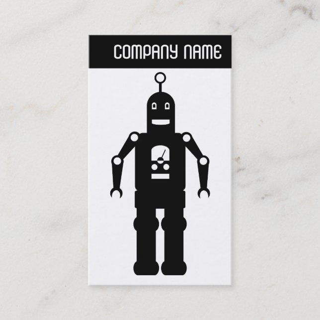 V Header - Friendly Robot Business Card (Front)