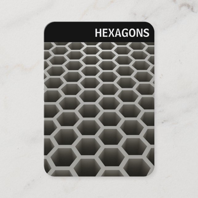 V Header - Honeycomb Perspective Warm Business Card (Front)