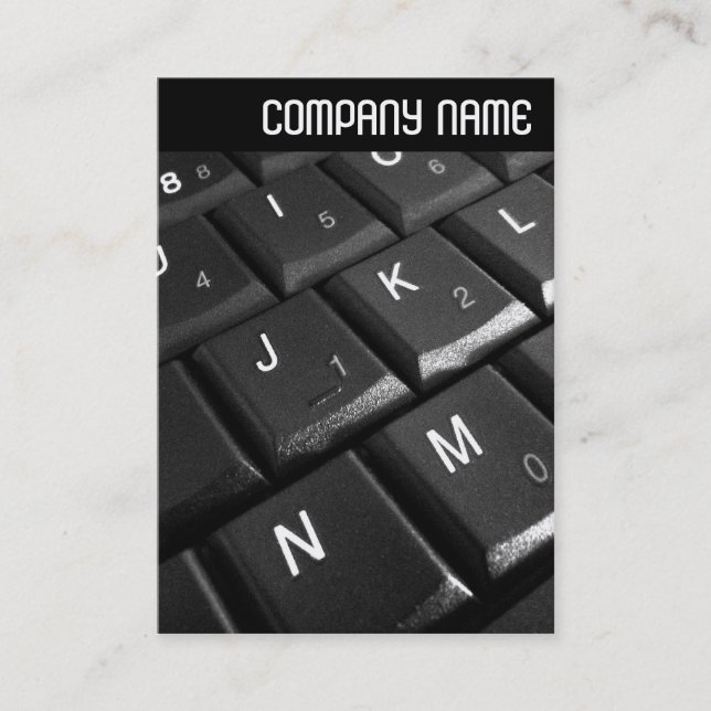 V Header - Notebook Keyboard 02 Business Card (Front)