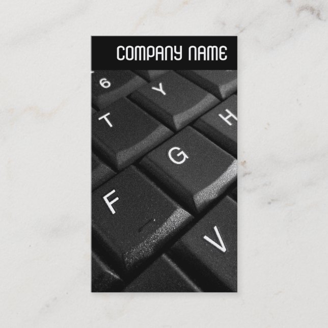V Header - Notebook Keyboard Business Card (Front)