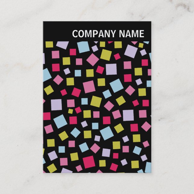 V Header - Photo - Cascading Colours on Black Business Card (Front)