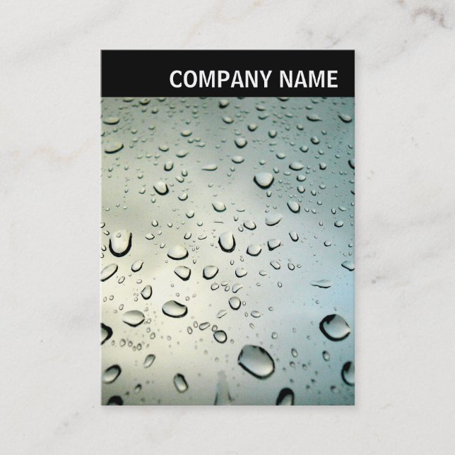 V Header - Photo - Rain on My Window Business Card (Front)