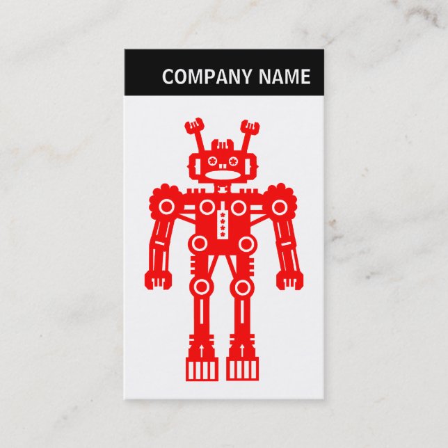 V Header - Photo - Red Robot Business Card (Front)
