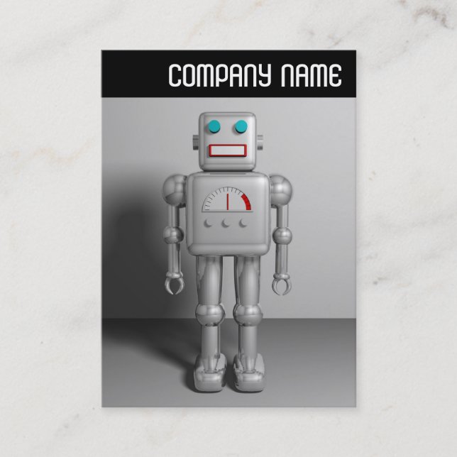 V Header - Robot Business Card (Front)