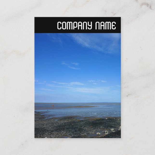 V Header - Severn Estuary at Penarth Business Card (Front)