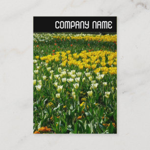 V Header - Spring Flowers Business Card