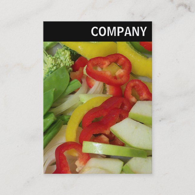 V Header - Stir-fry Vegetables 02 Business Card (Front)