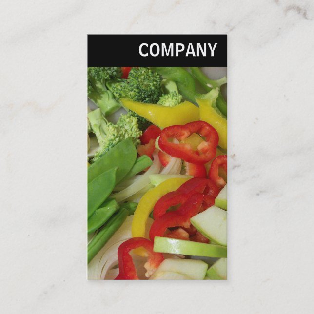 V Header - Stir-fry Vegetables 02 Business Card (Front)