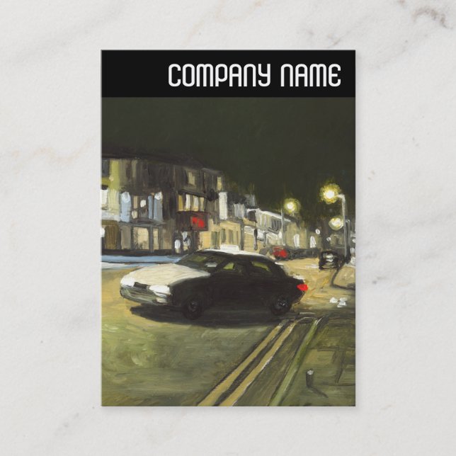 V Header - Taxi - Oil Painting Business Card (Front)