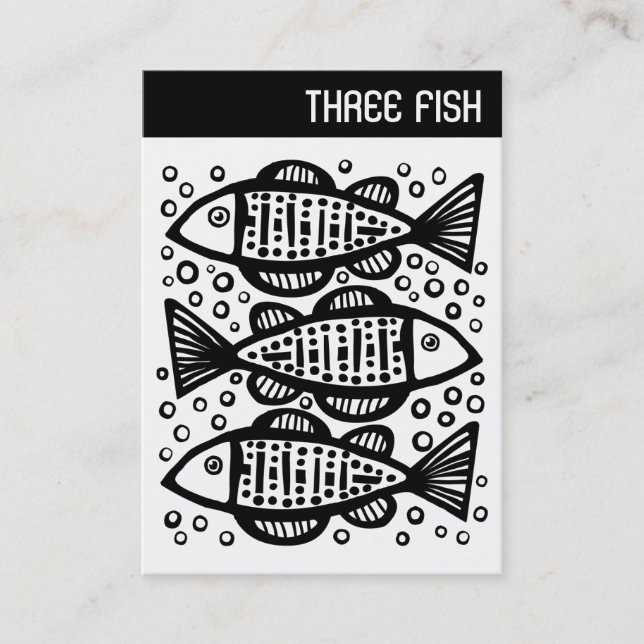 V Header - Three Fish Business Card (Front)