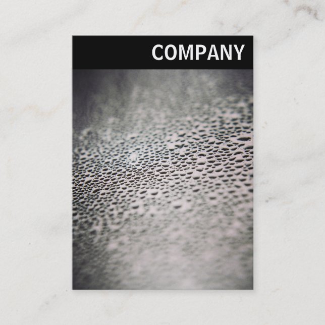 V Header - Water Droplets on Glass 02 Business Card (Front)