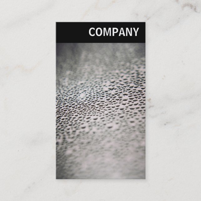 V Header - Water Droplets on Glass 02 Business Card (Front)