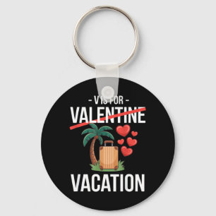 V is for Vacation Funny Travelers Summer Holiday Keychain
