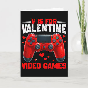 V Is For Valentine Video Game Heart Outfits Men Bo Card