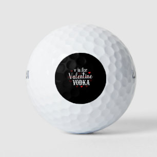 V Is For Valentine Vodka-Vodka-Valentines Day Golf Balls