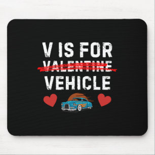 V Is For Vehicle Funny Old Retro Vintage Auto Clic Mouse Pad