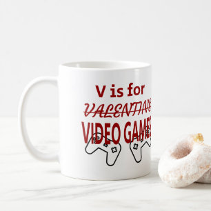 V is for Video Game valentine Coffee Mug