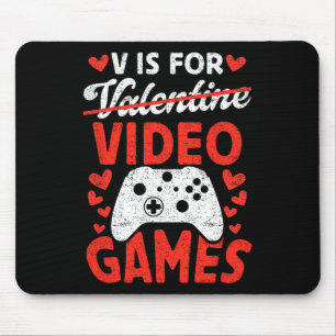 V Is For Video Games Game Love Anti Valentine's Da Mouse Pad