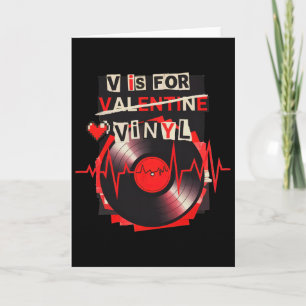 V Is For Vinyl Funny Valentine Vinyl Record Music Card