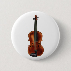 V is for Violin 2 Inch Round Button