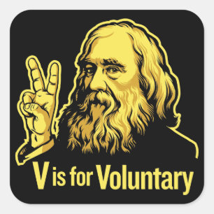 V is for Voluntary Lysander Spooner Stickers