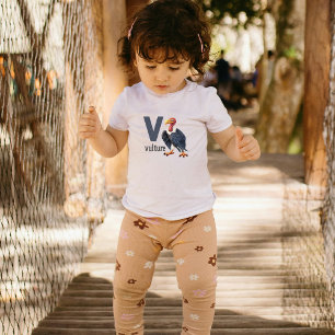 V is for Vulture - Educational Alphabet Toddler T-shirt