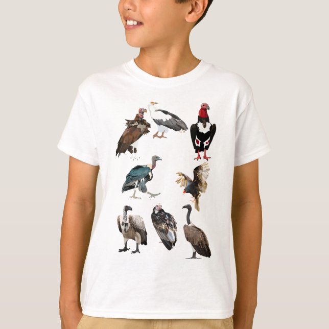V is for Vulture.Vulture Illustration Majestic Sca T-Shirt (Front)