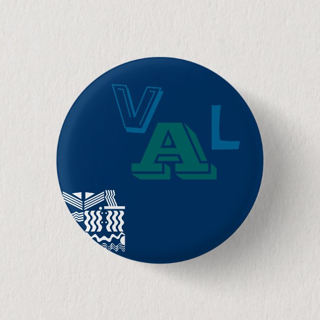 V,L,A 1 INCH ROUND BUTTON (Front)