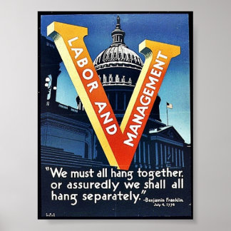 V Labour And Management Poster