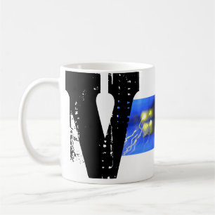 V Monogram Custom Mug