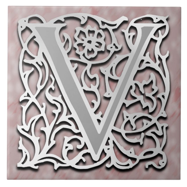 V Monogramme "Pierre d'Argent" Carreaux en céramiq (Devant)