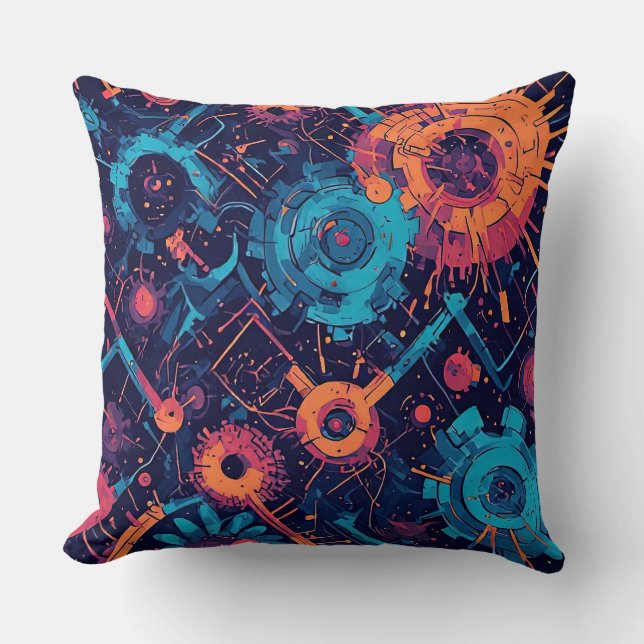 V-Pulse 1 Throw Pillow (Front)