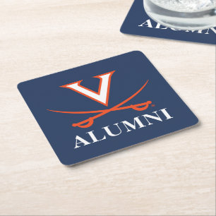 V Sabre Alumni Square Paper Coaster